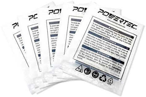 PowerTec 70013 שקיות איסוף אבק פלסטיק ברורות, 16-1/2 אינץ 'x 46-5/8 אינץ' | שקיות אספן אבק למכונה עם תוף פילטר 16-1/2 אינץ